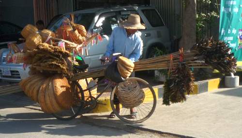 Bicycle full of baskets
